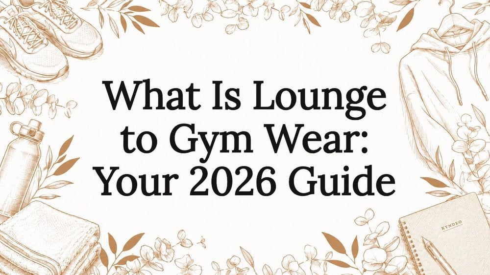 Decorative title card illustration for lounge to gym wear