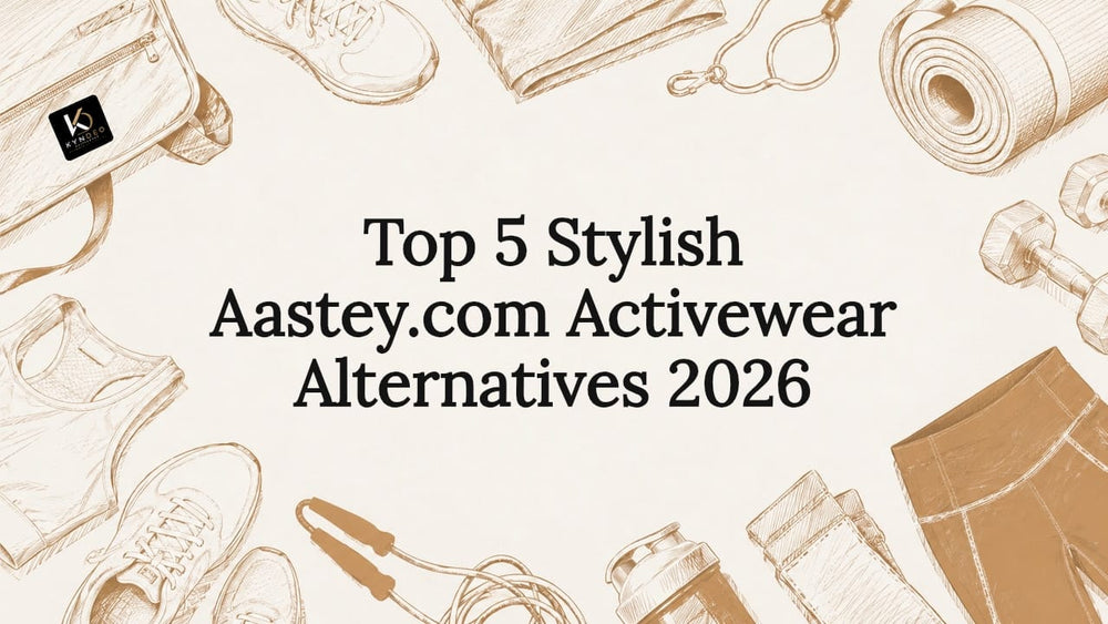 Decorative activewear title card illustration
