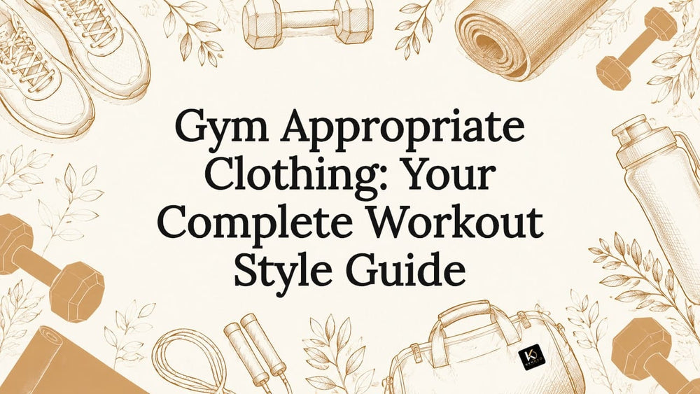 Decorative title card with gym-themed sketches