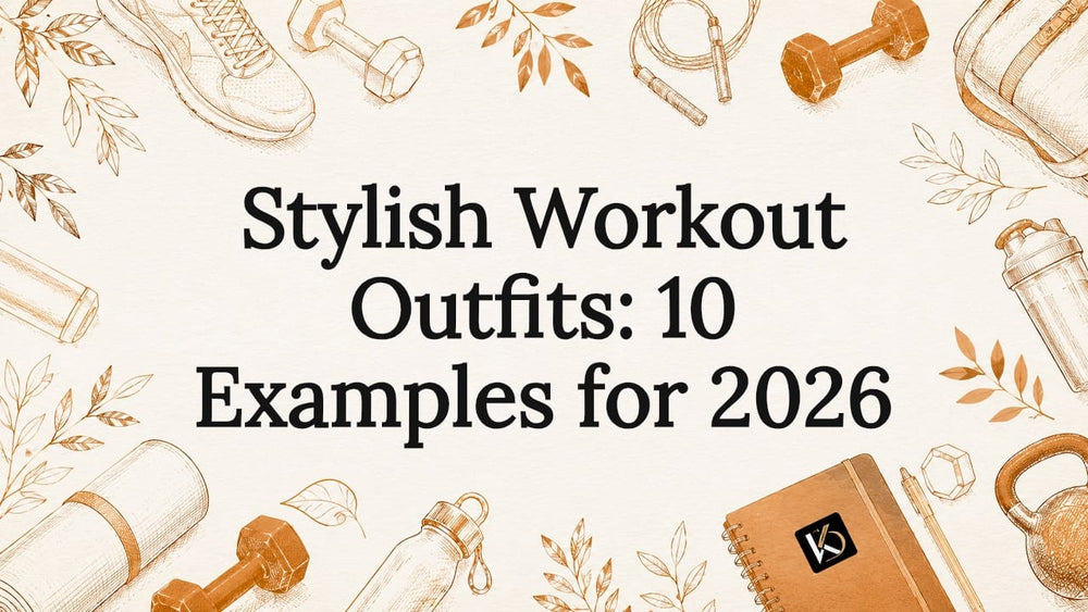 Decorative workout title card illustration