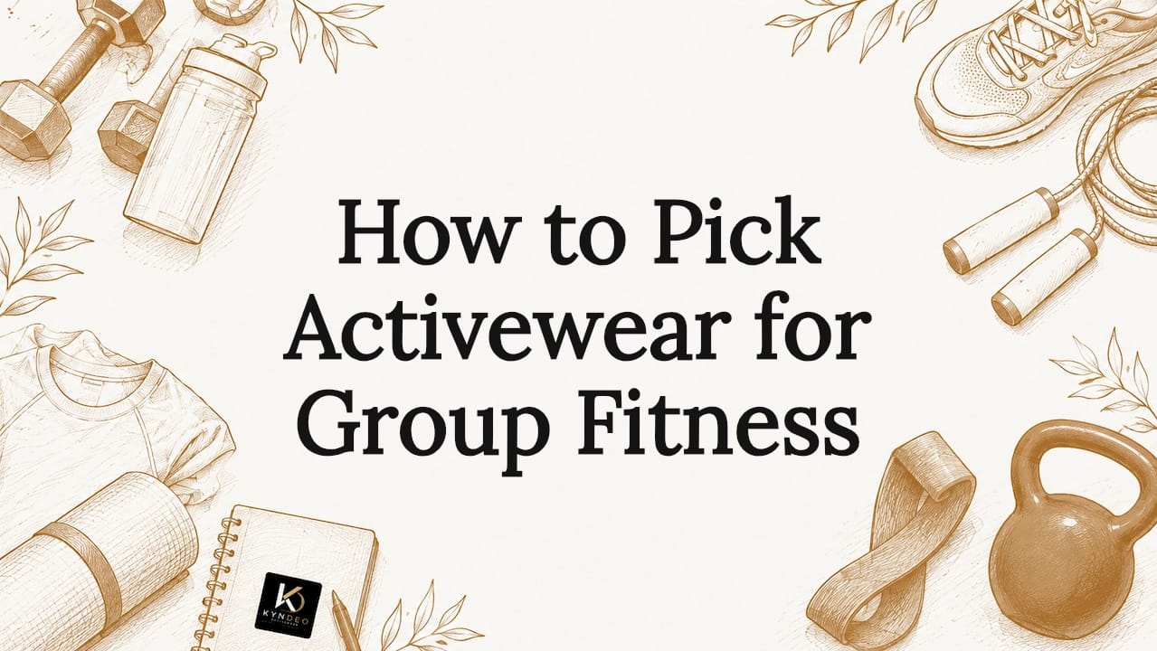 Decorative activewear title card illustration