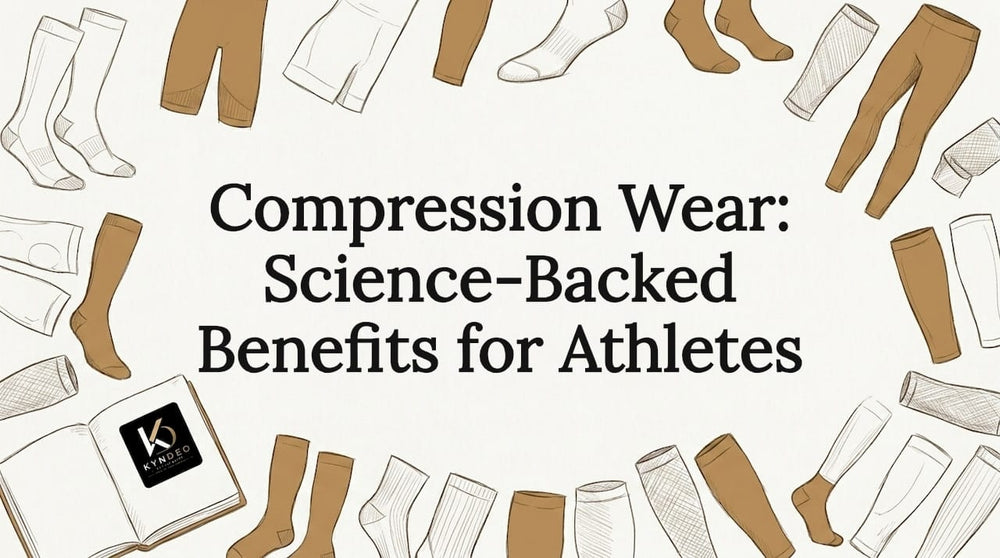 Decorative title card illustration of compression wear