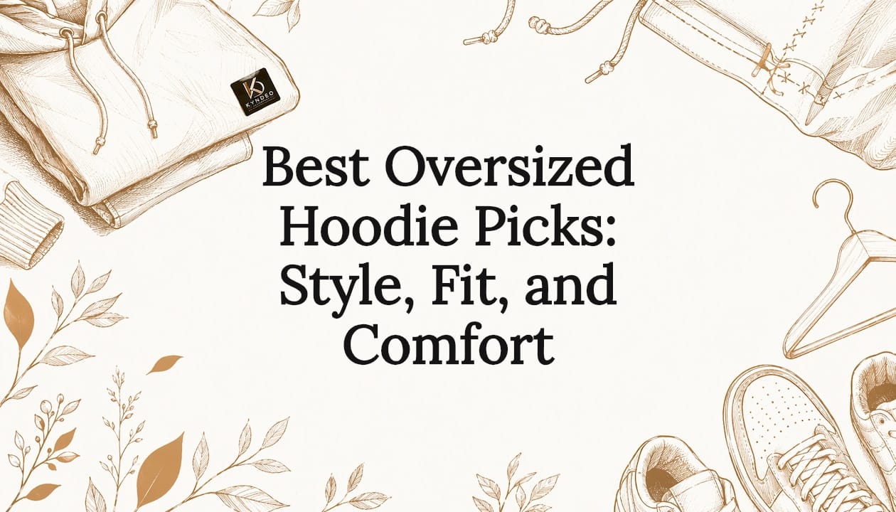 Decorative title card illustration for oversized hoodies article