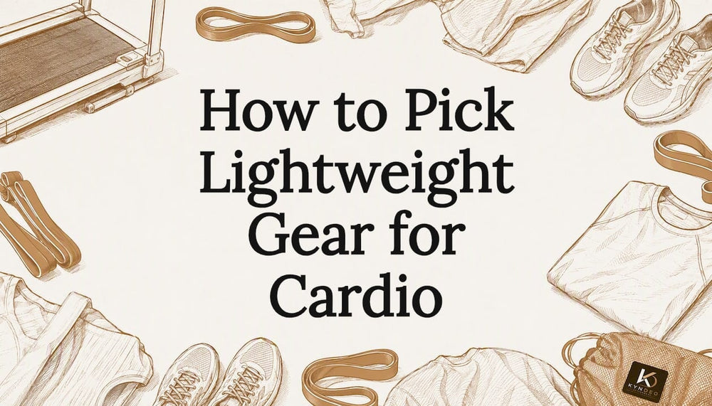 Decorative title card illustration of lightweight cardio gear