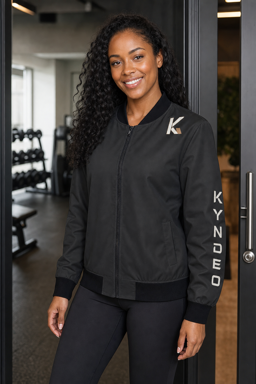 KYNDEO Women's Bomber Jacket - Noir Black