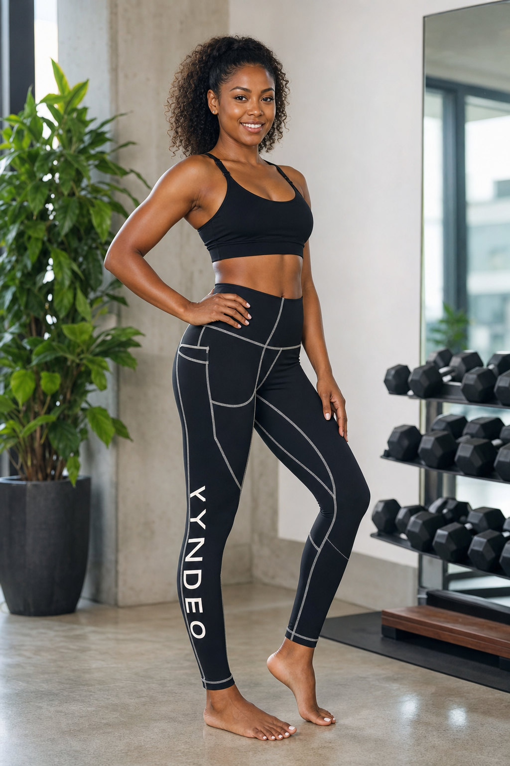 KYNDEO Purpose Black High-rise Yoga Pants