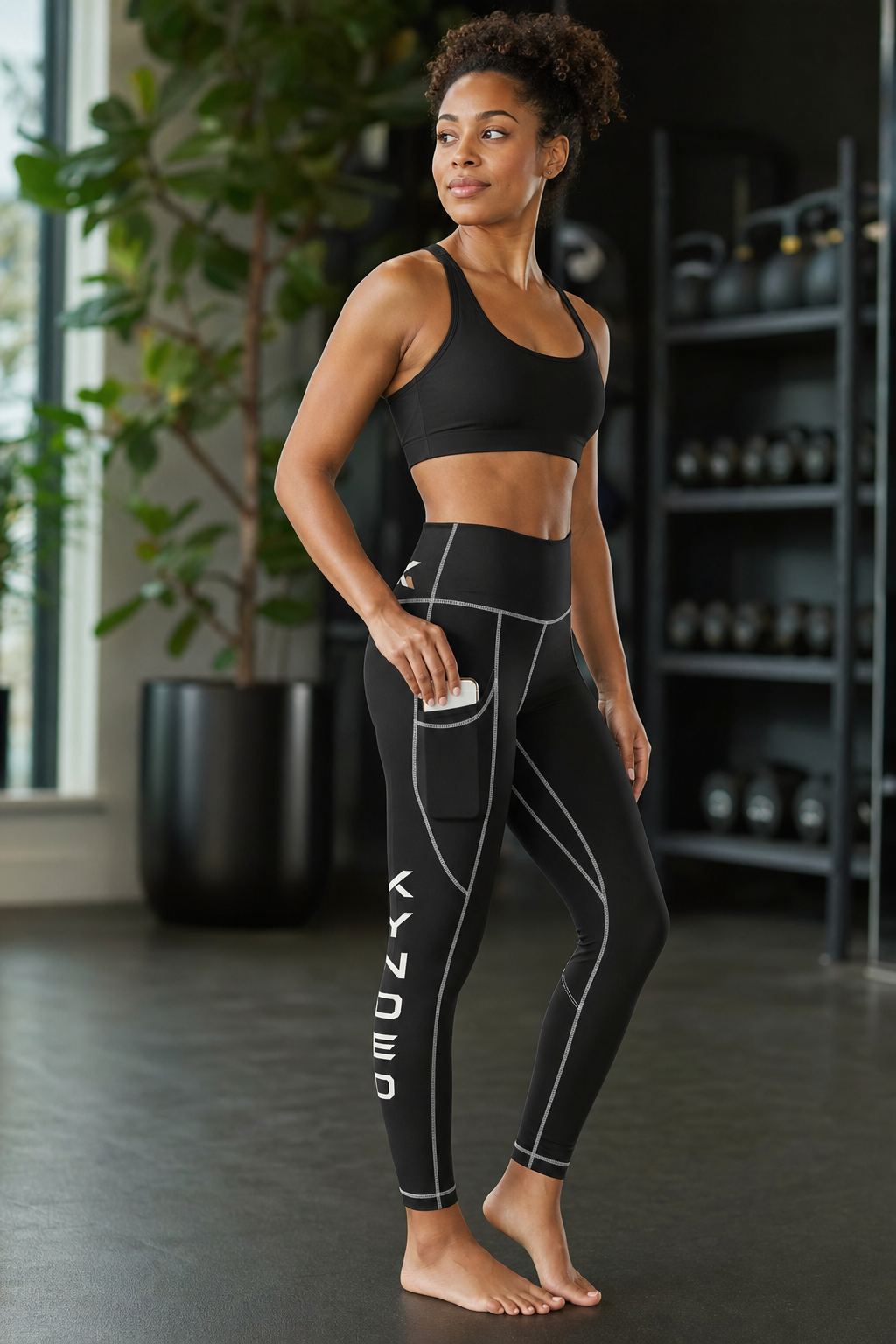 KYNDEO Purpose Black High-rise Yoga Pants