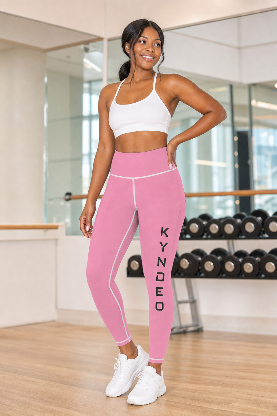 KYNDEO Pink High-rise Yoga Pants
