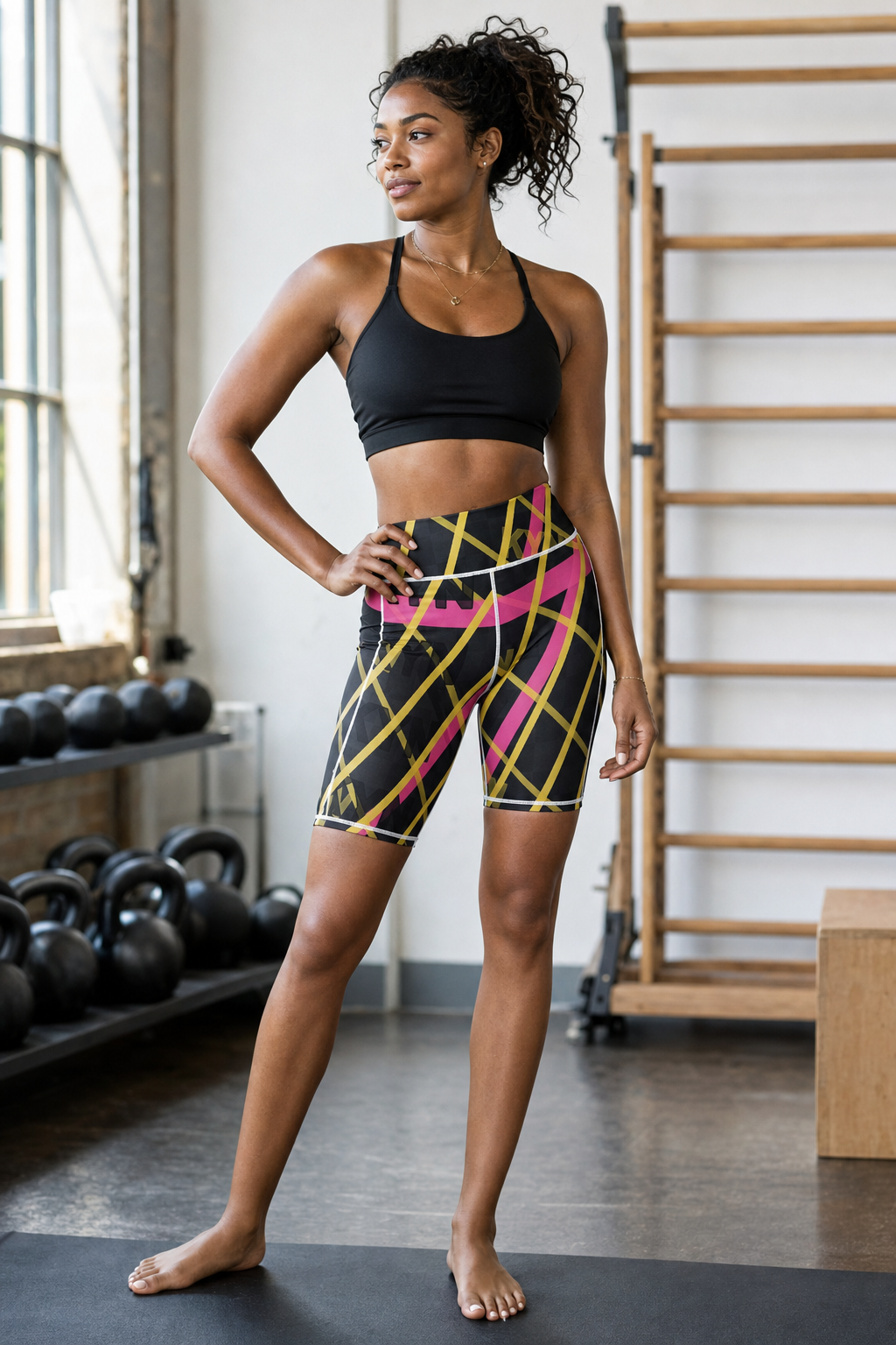 KYNDEO High-Rise Yoga Shorts - Pink