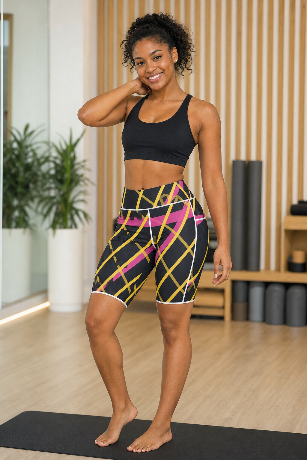 KYNDEO High-Rise Yoga Shorts - Pink