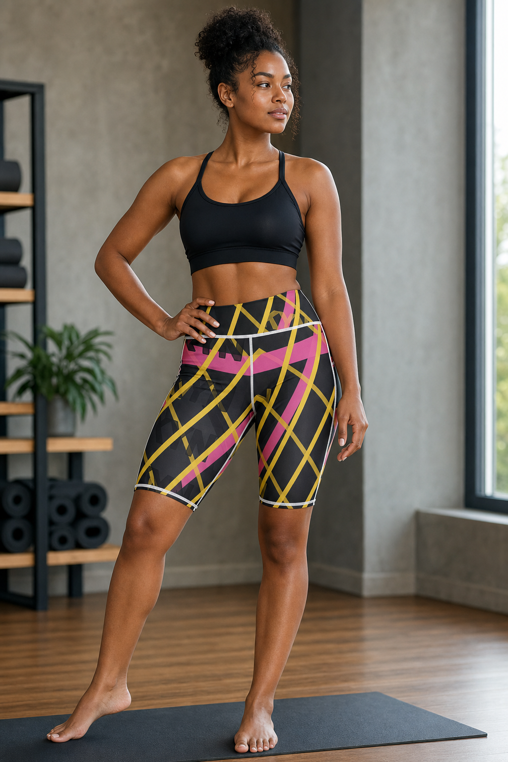 KYNDEO High-Rise Yoga Shorts - Pink