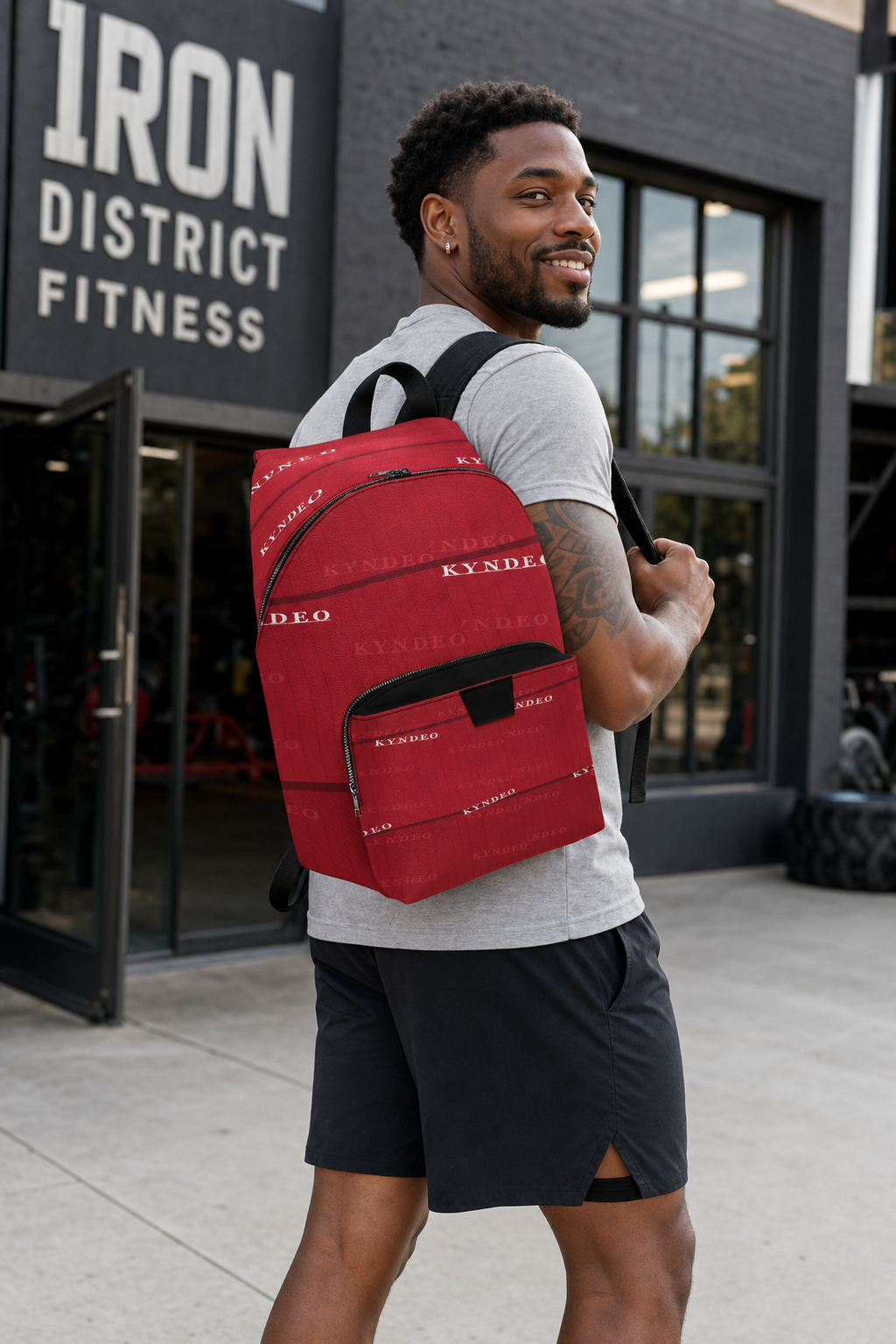 KYNDEO Leather Backpack - Crimson Signature