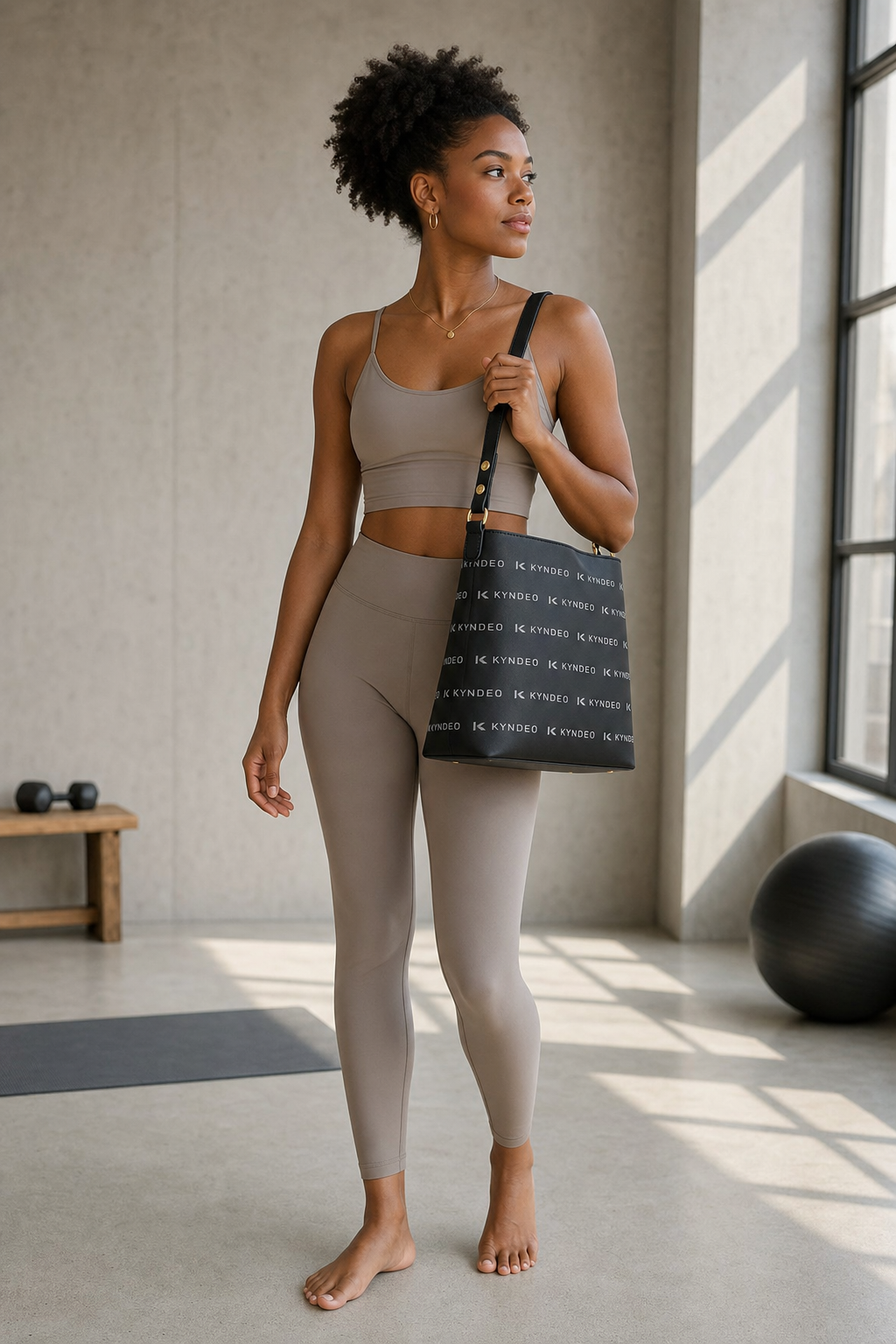 KYNDEO Noir Ivory Bucket Bag