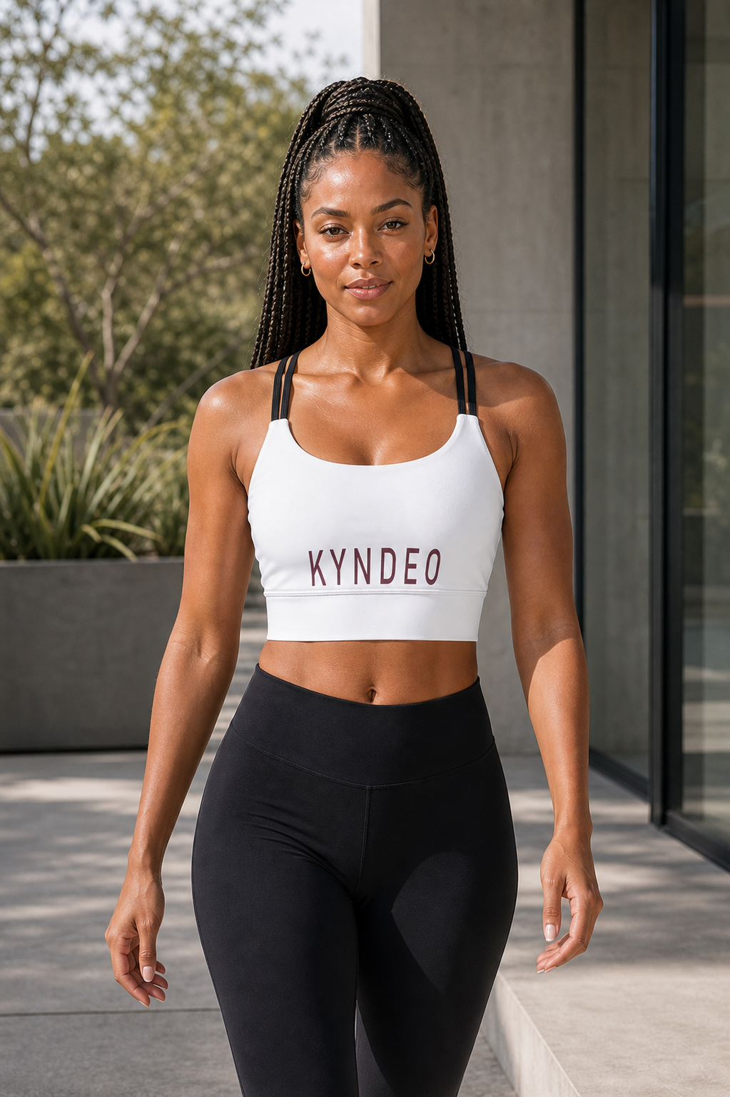KYNDEO Noir Ivory Short Yoga Top