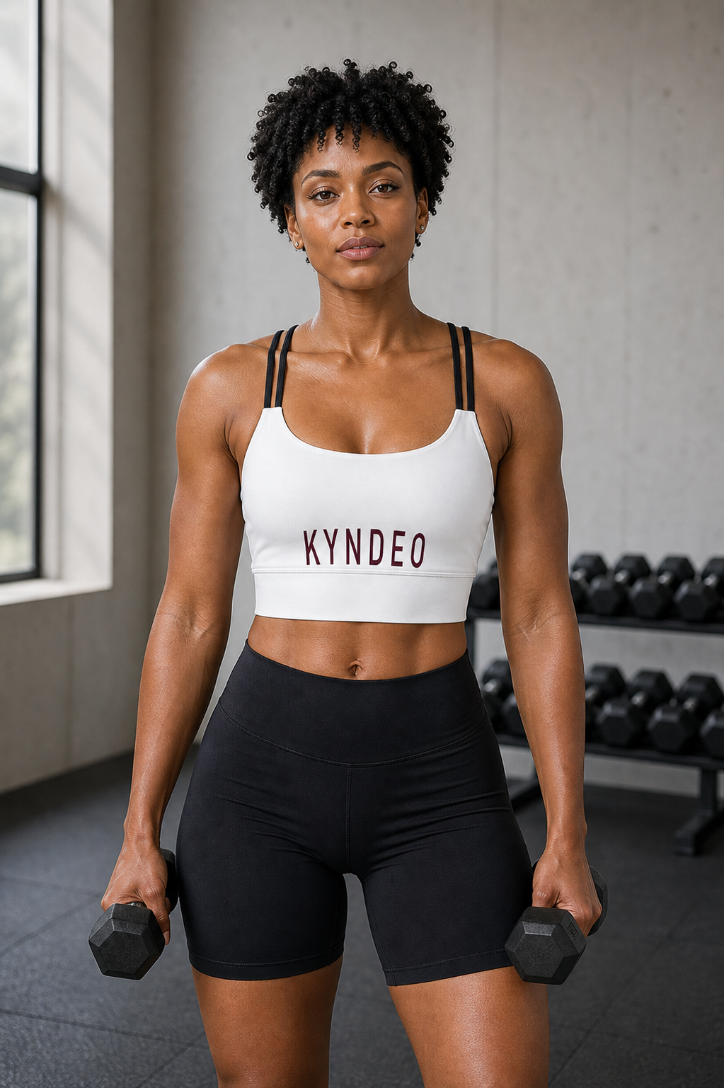 KYNDEO Noir Ivory Short Yoga Top