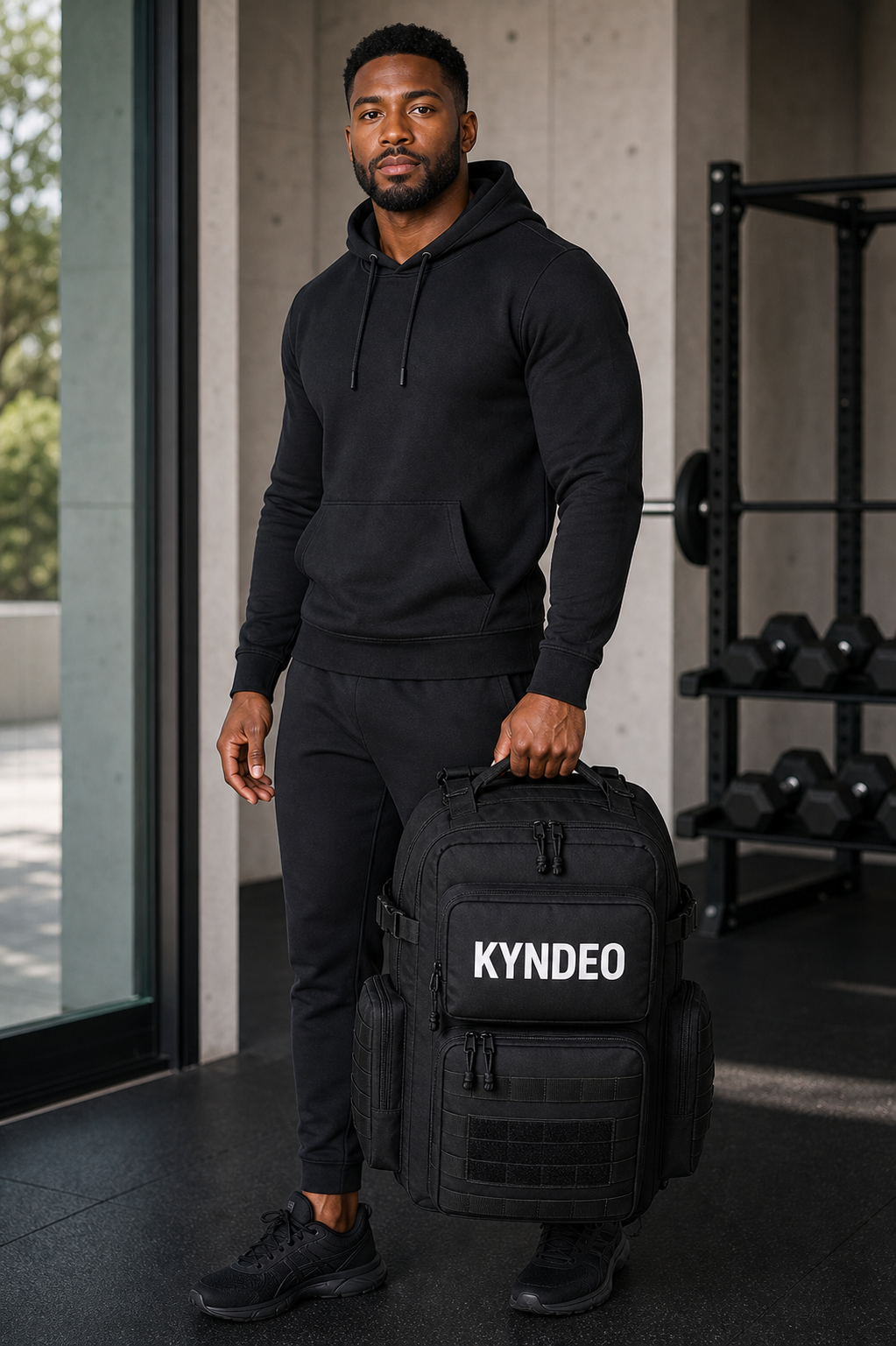 KYNDEO Noir Ivory Gym Bag