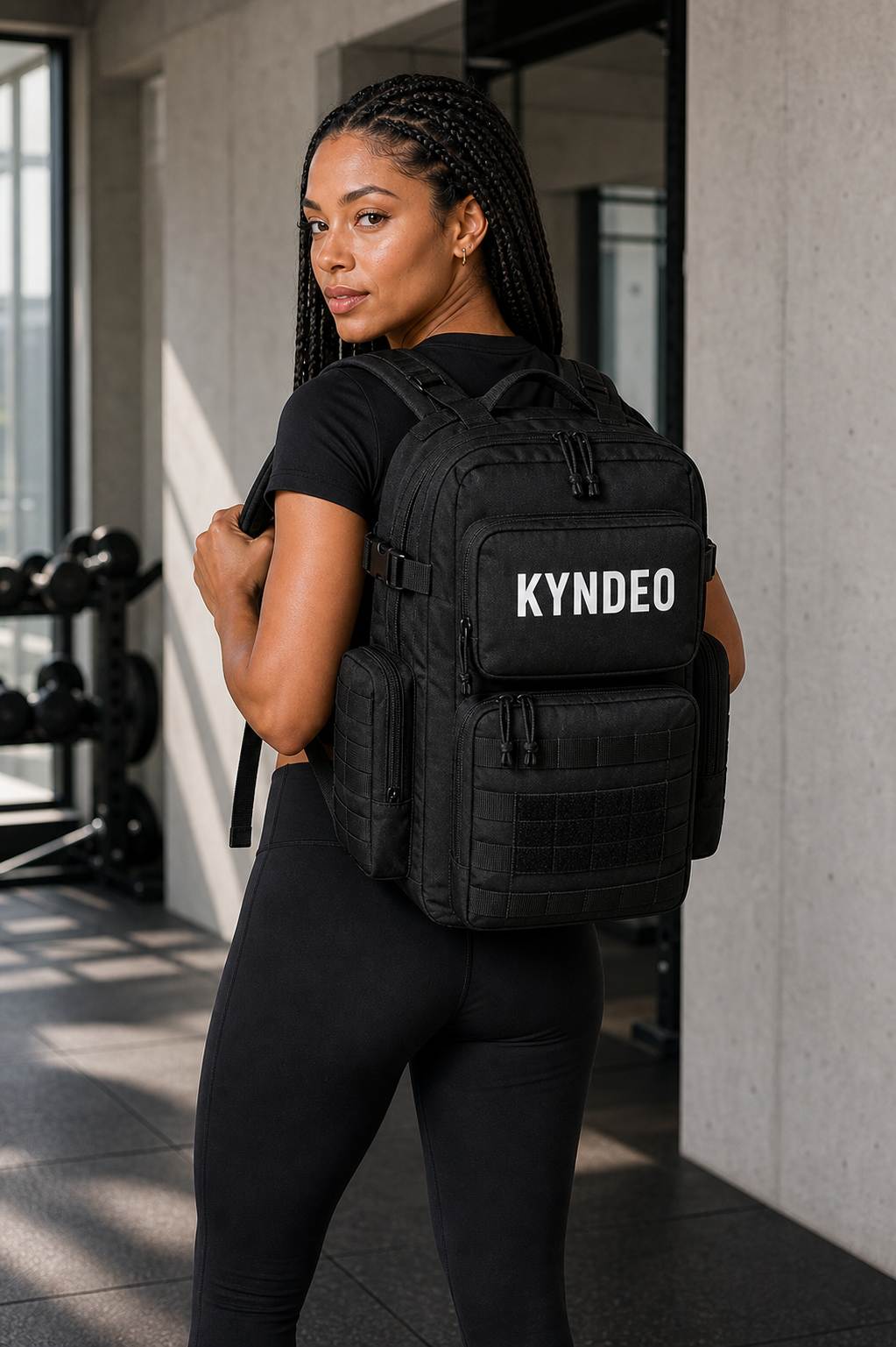 KYNDEO Noir Ivory Gym Bag