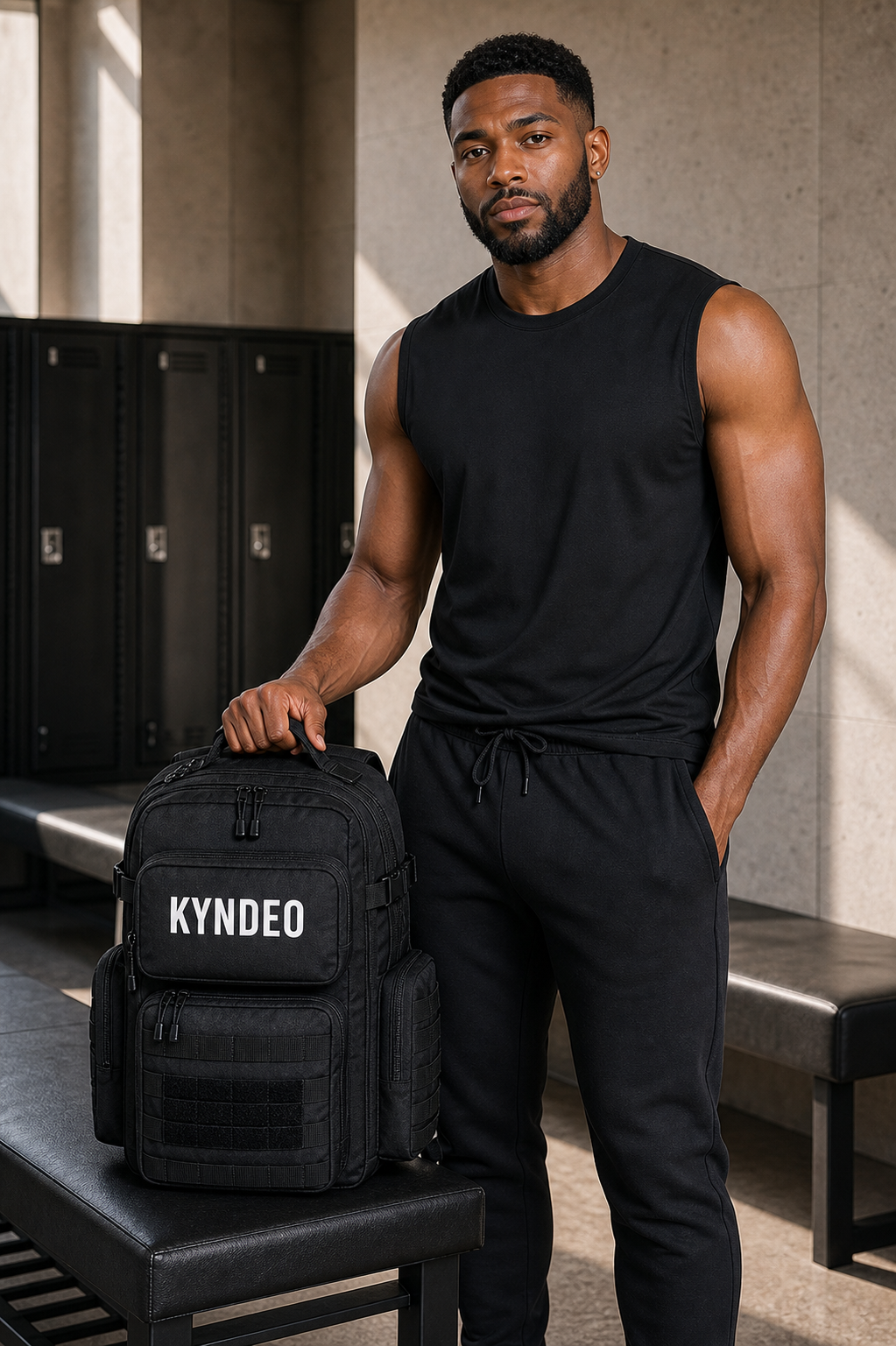 KYNDEO Noir Ivory Gym Bag