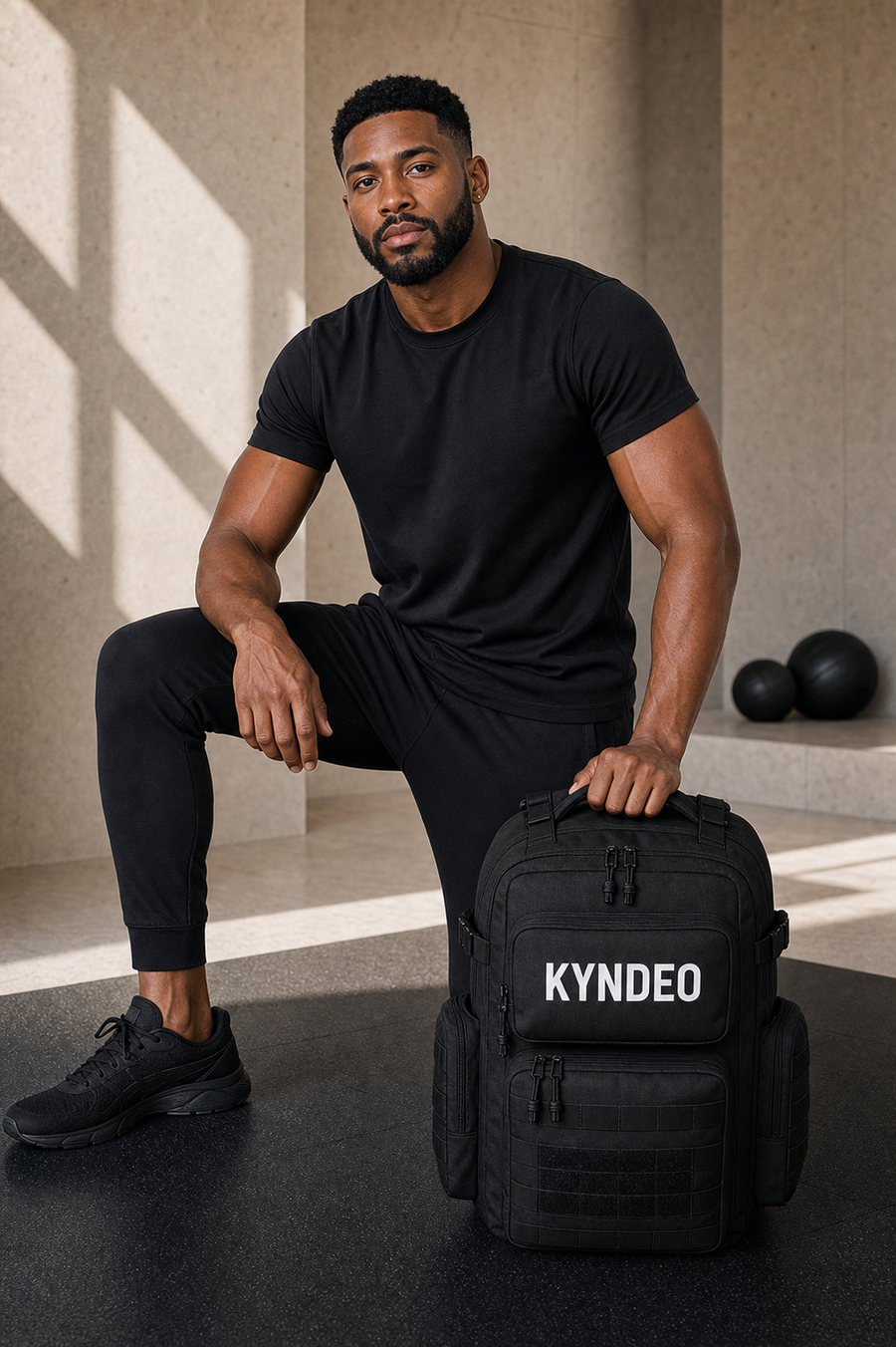 KYNDEO Noir Ivory Gym Bag