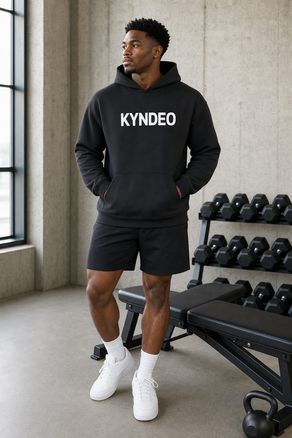 KYNDEO Noir Ivory Hoodie