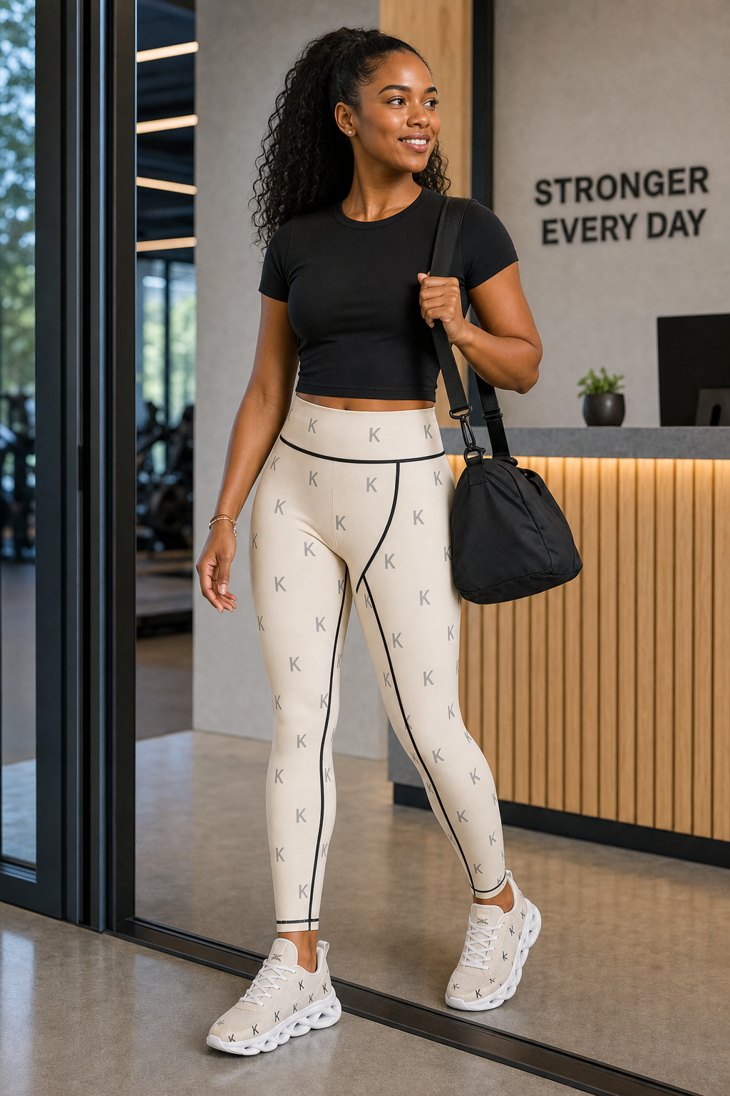 KYNDEO Powerline Legging - Ivory Monogram