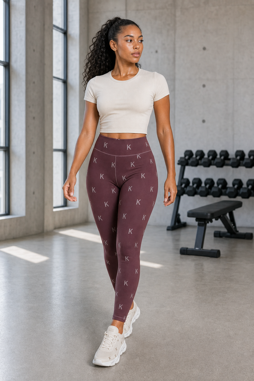 KYNDEO Formline Legging - Oxblood Monogram