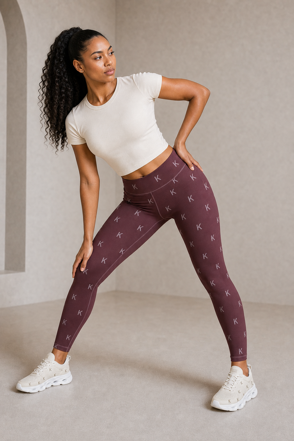 KYNDEO Formline Legging - Oxblood Monogram