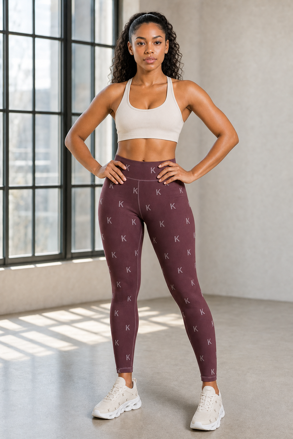 KYNDEO Formline Legging - Oxblood Monogram