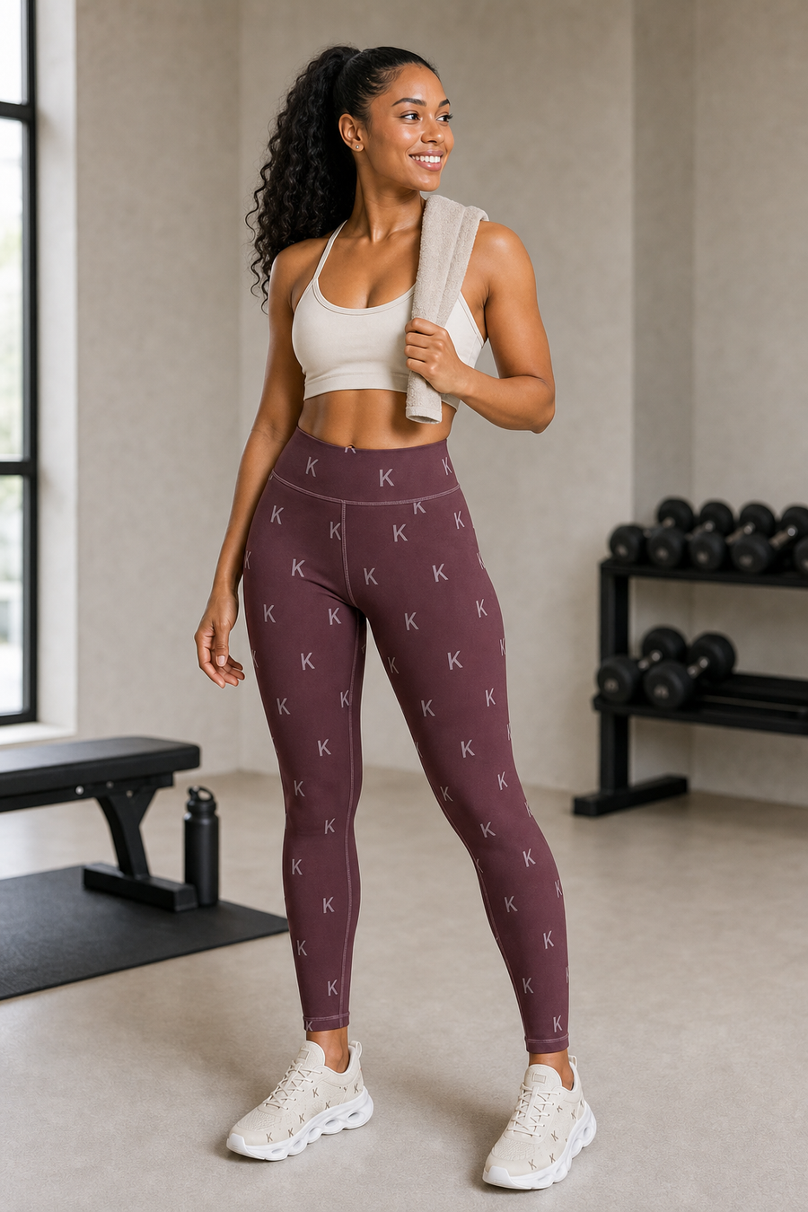KYNDEO Formline Legging - Oxblood Monogram