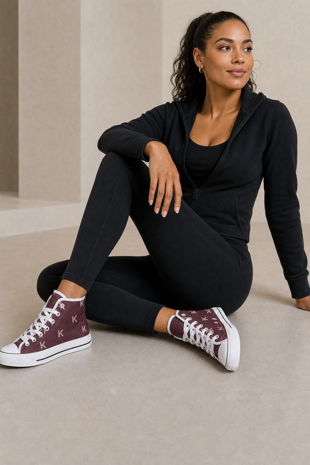 KYNDEO Lift Sneaker - Oxblood High-Top