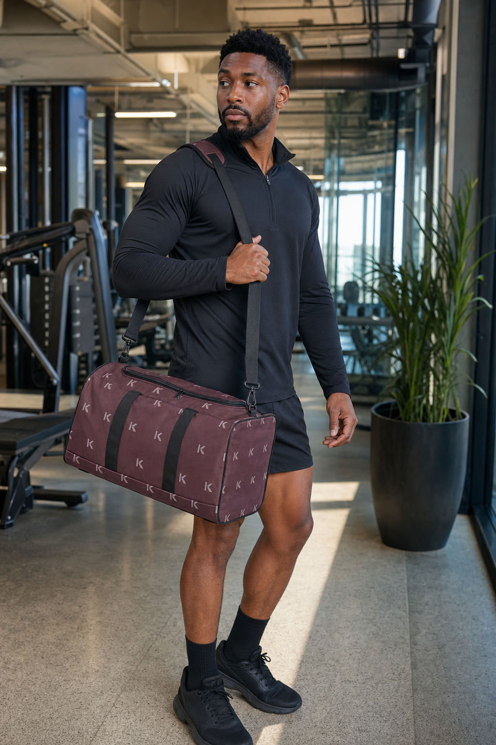 KYNDEO Motion Duffle Bag - Oxblood Monogram