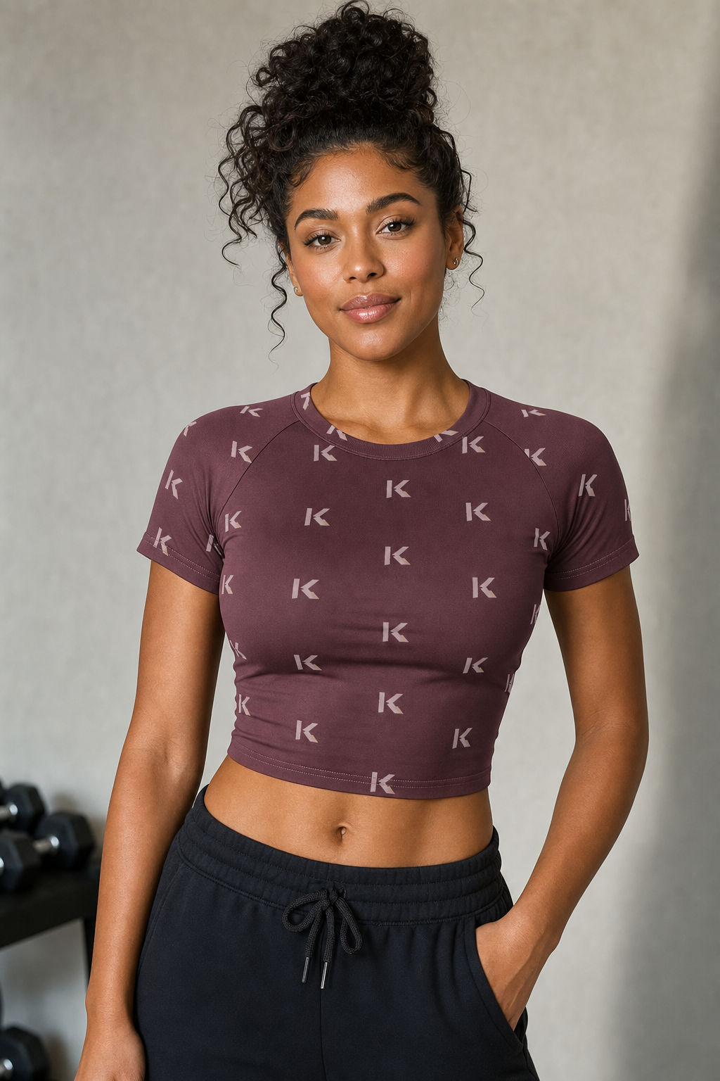 KYNDEO Purpose Fitted Tee - Oxblood Monogram