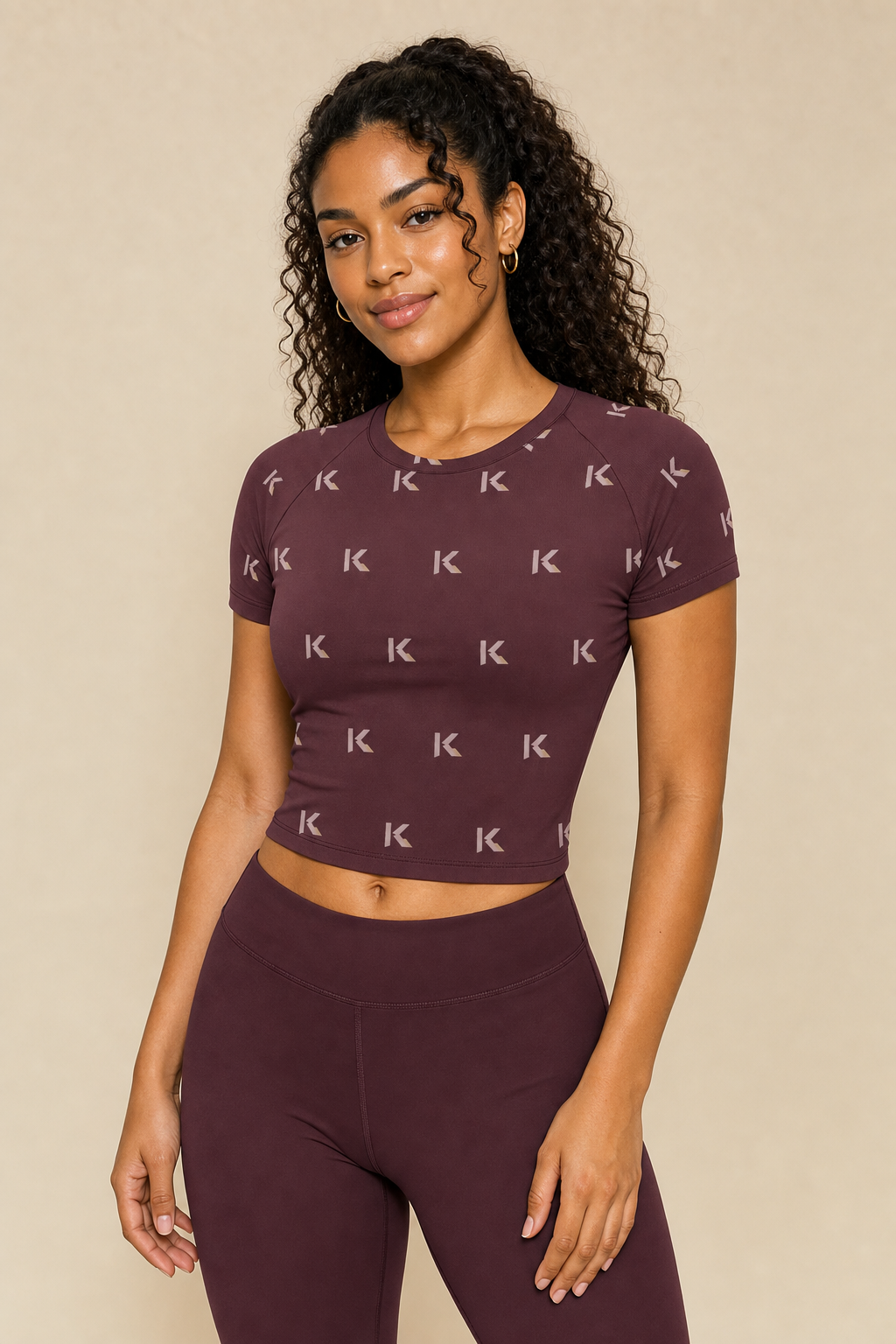 KYNDEO Purpose Fitted Tee - Oxblood Monogram