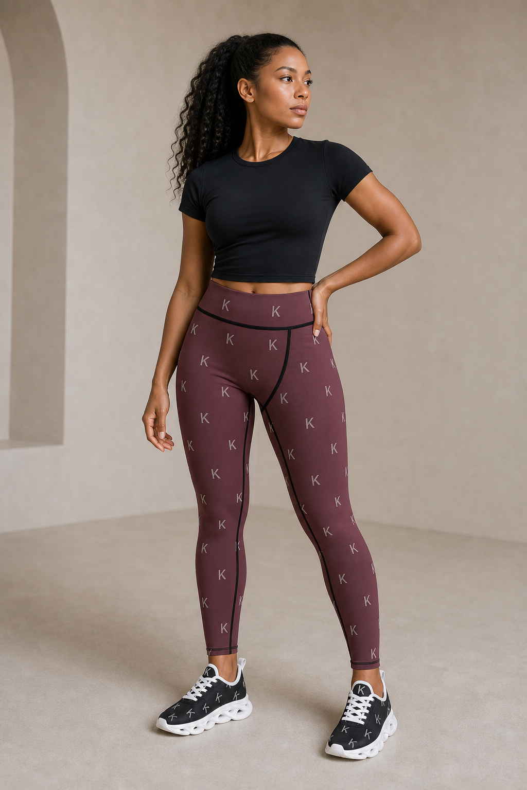 KYNDEO Powerline Legging lifestyle — premium Black-owned activewear leggings styled for movement and everyday life