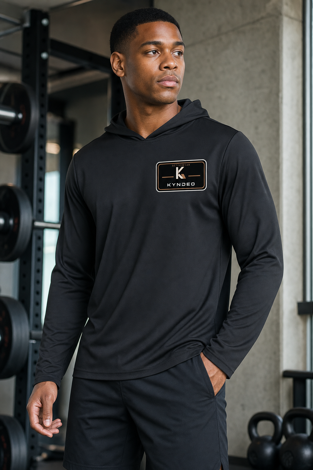 KYNDEO Men's Noir Lightweight Training Hoodie