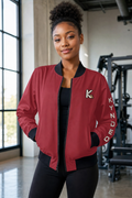 KYNDEO Women's Legacy Bomber Jacket - Crimson Red