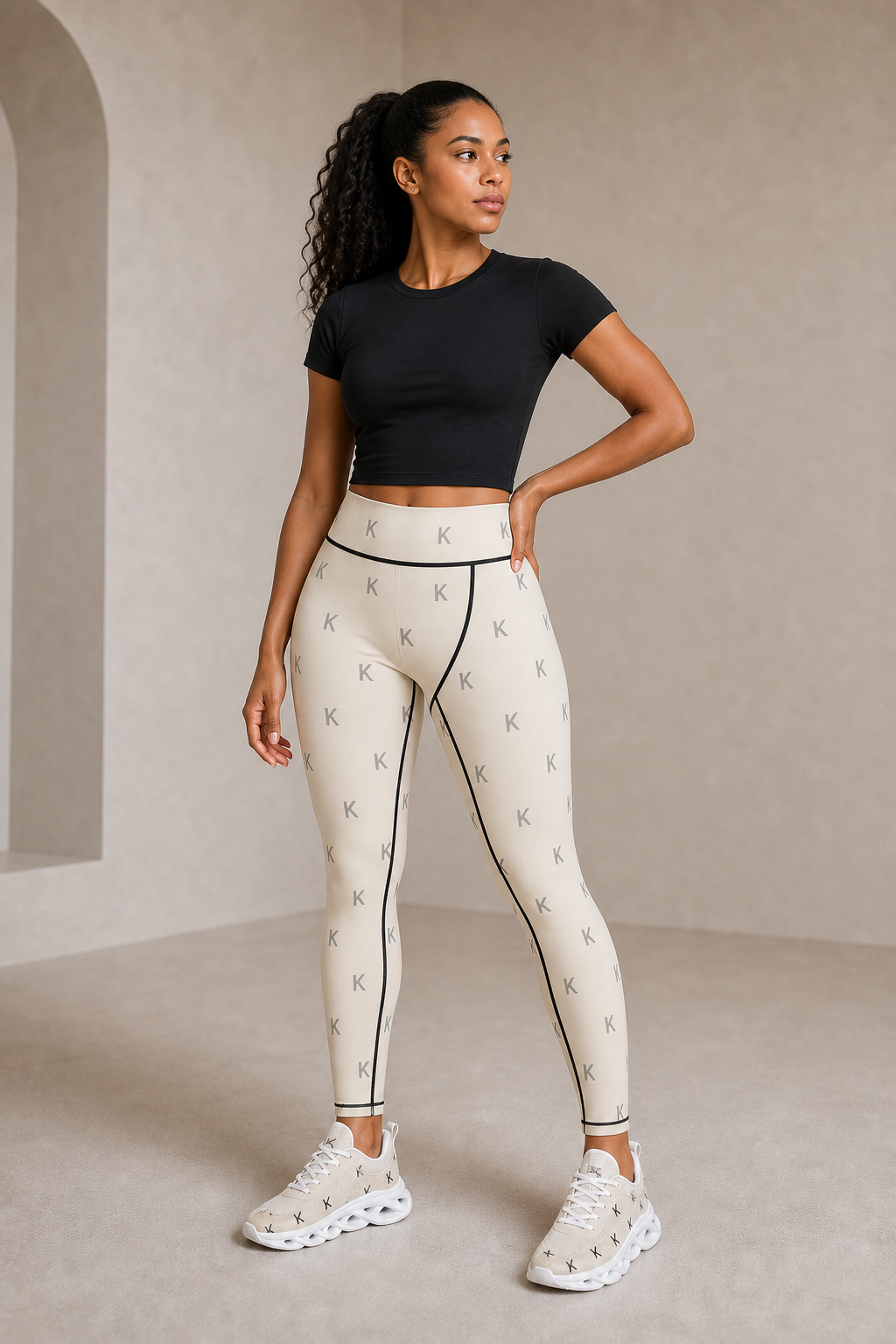 KYNDEO Powerline Legging in action — Black-owned activewear leggings for gym, travel, and everyday movement
