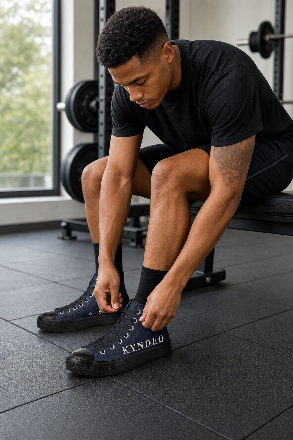 KYNDEO Court High-Top Canvas Sneaker - Midnight Navy
