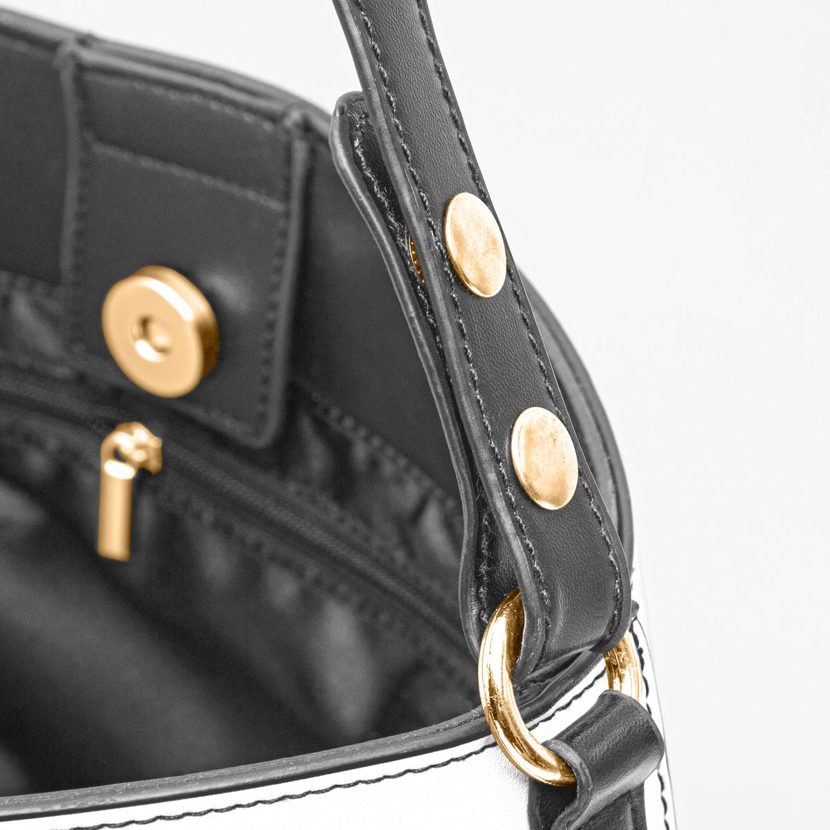 KYNDEO Noir Ivory Bucket Bag — product image
