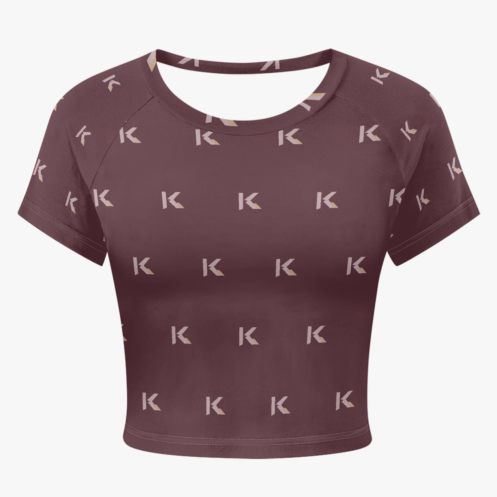 KYNDEO Purpose Fitted Tee in Oxblood Monogram front product view