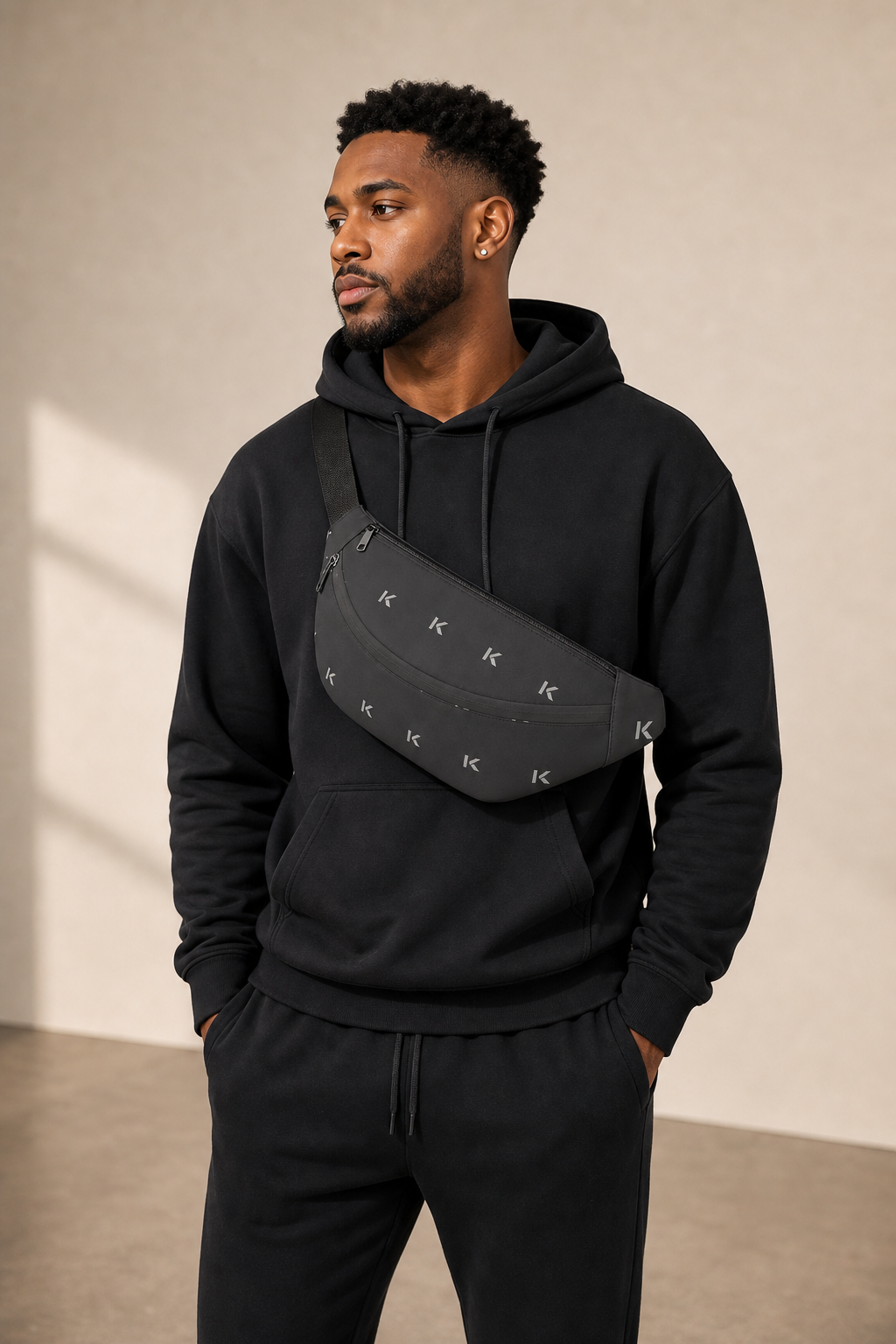 KYNDEO Motion Waist Bag — Black-owned premium activewear bag for movement, travel, and everyday carry
