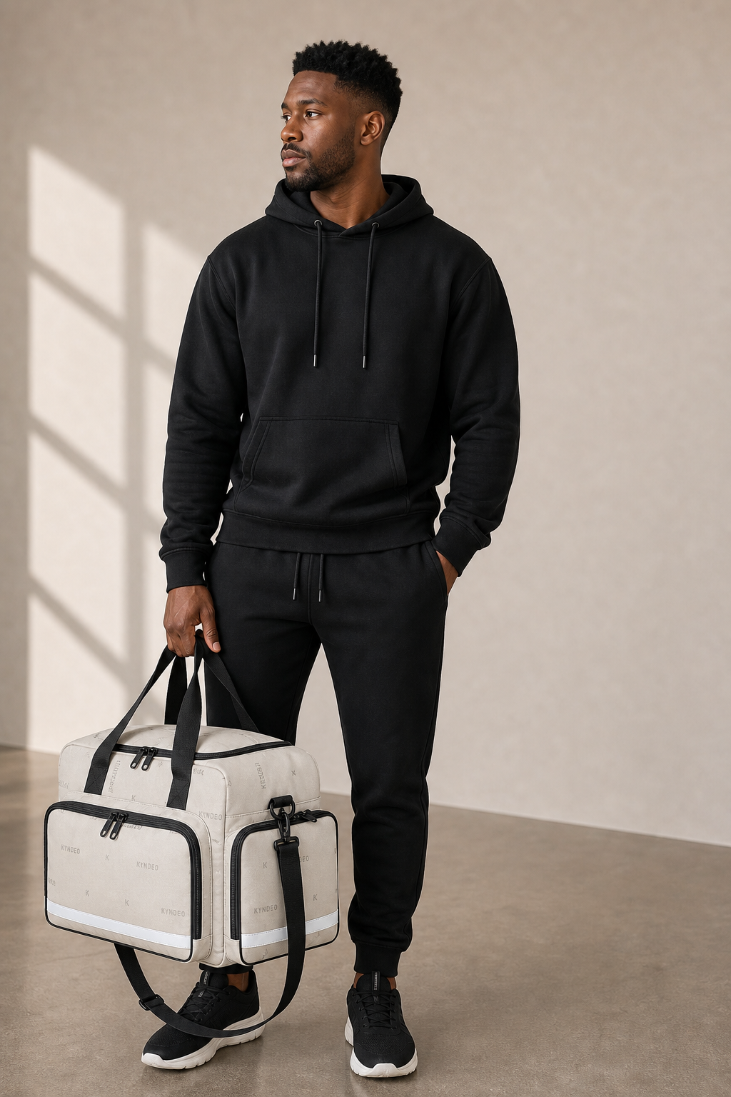 KYNDEO Onyx Utility Bag — Black-owned premium activewear utility bag for gym, travel, and everyday carry