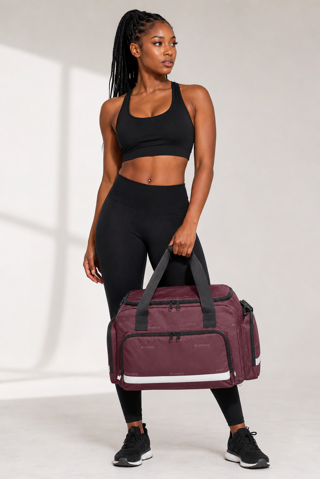 KYNDEO Onyx Utility Bag — Black-owned premium activewear utility bag for gym, travel, and everyday carry