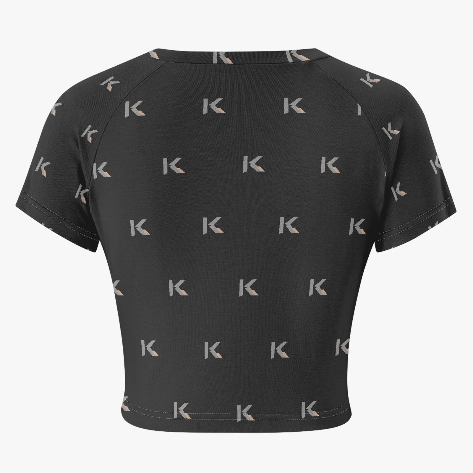 KYNDEO Purpose Fitted Tee in Noir Monogram activewear detail view