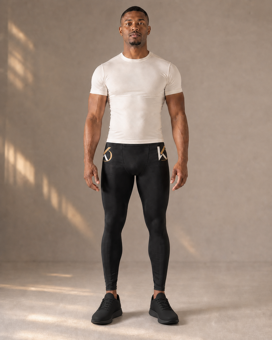 KYNDEO Base Layer Tight complete front view showing both hip KD graphics