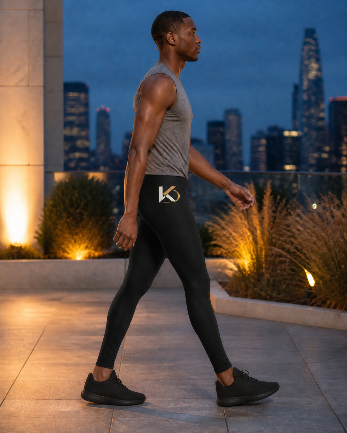 KYNDEO Base Layer Tight complete side lifestyle view showing hip graphic wrap