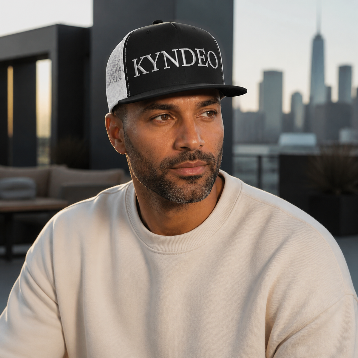 KYNDEO Crownline Trucker complete front cap lifestyle view 2