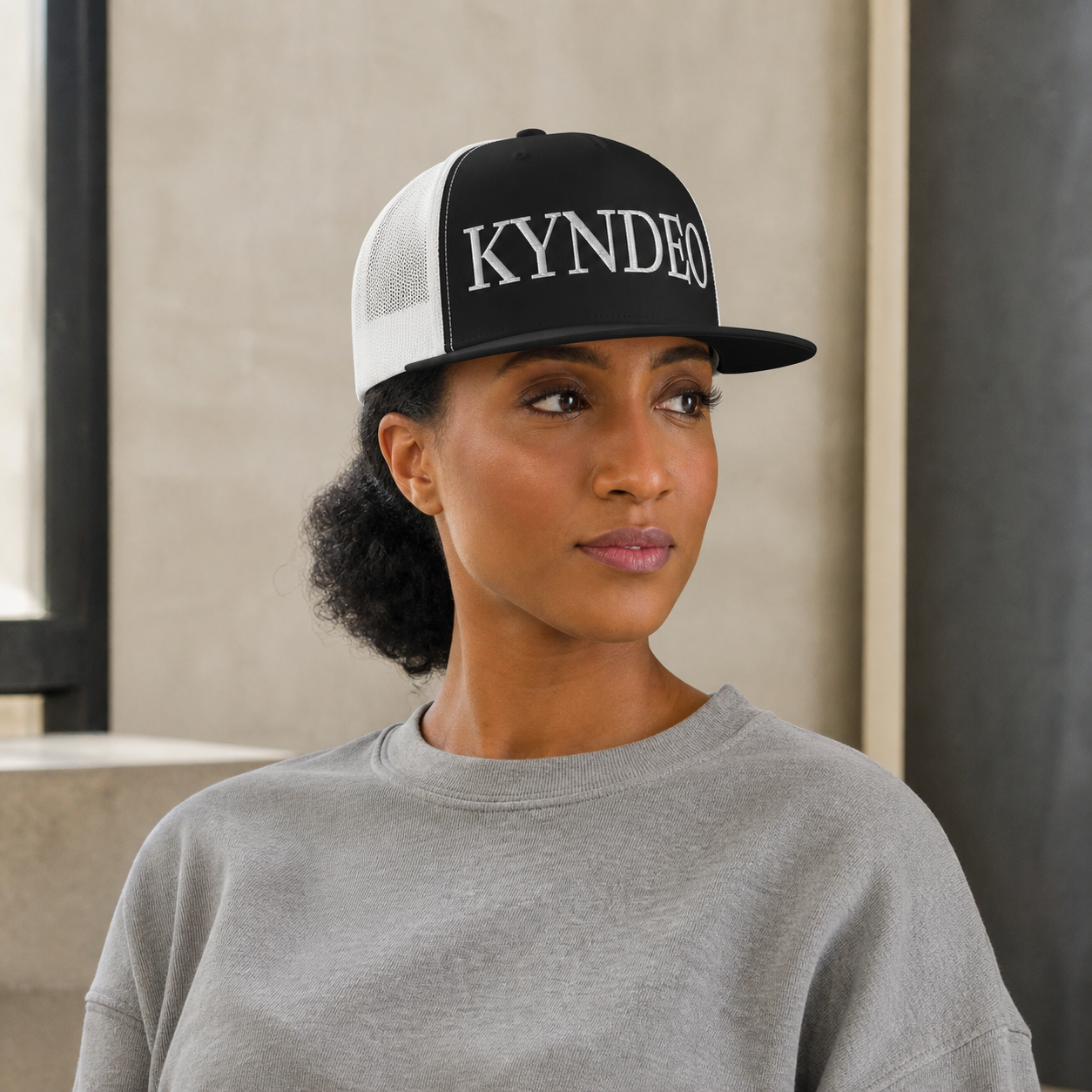 KYNDEO Crownline Trucker complete front cap lifestyle view 3