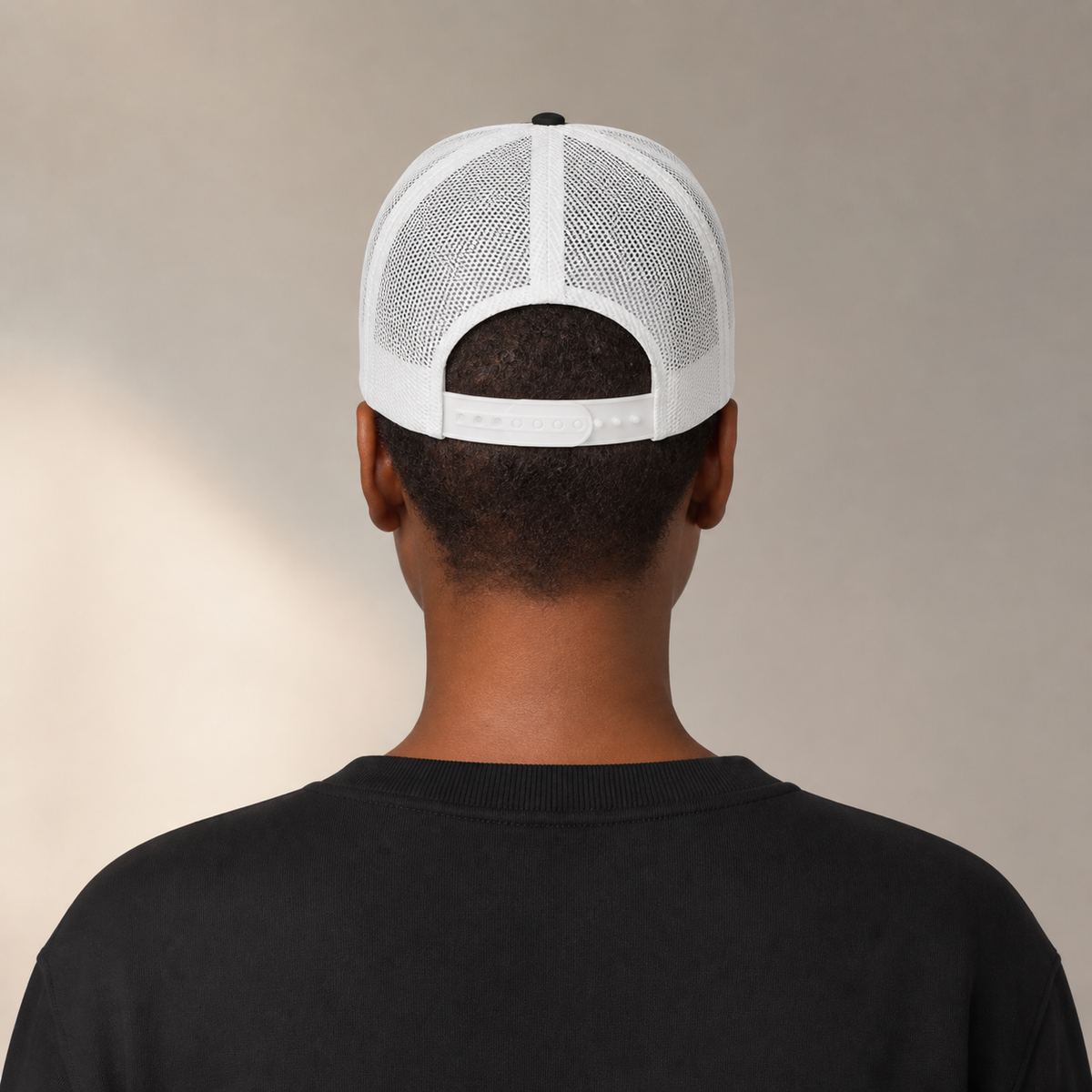 KYNDEO Crownline Trucker complete rear view showing white mesh and snapback